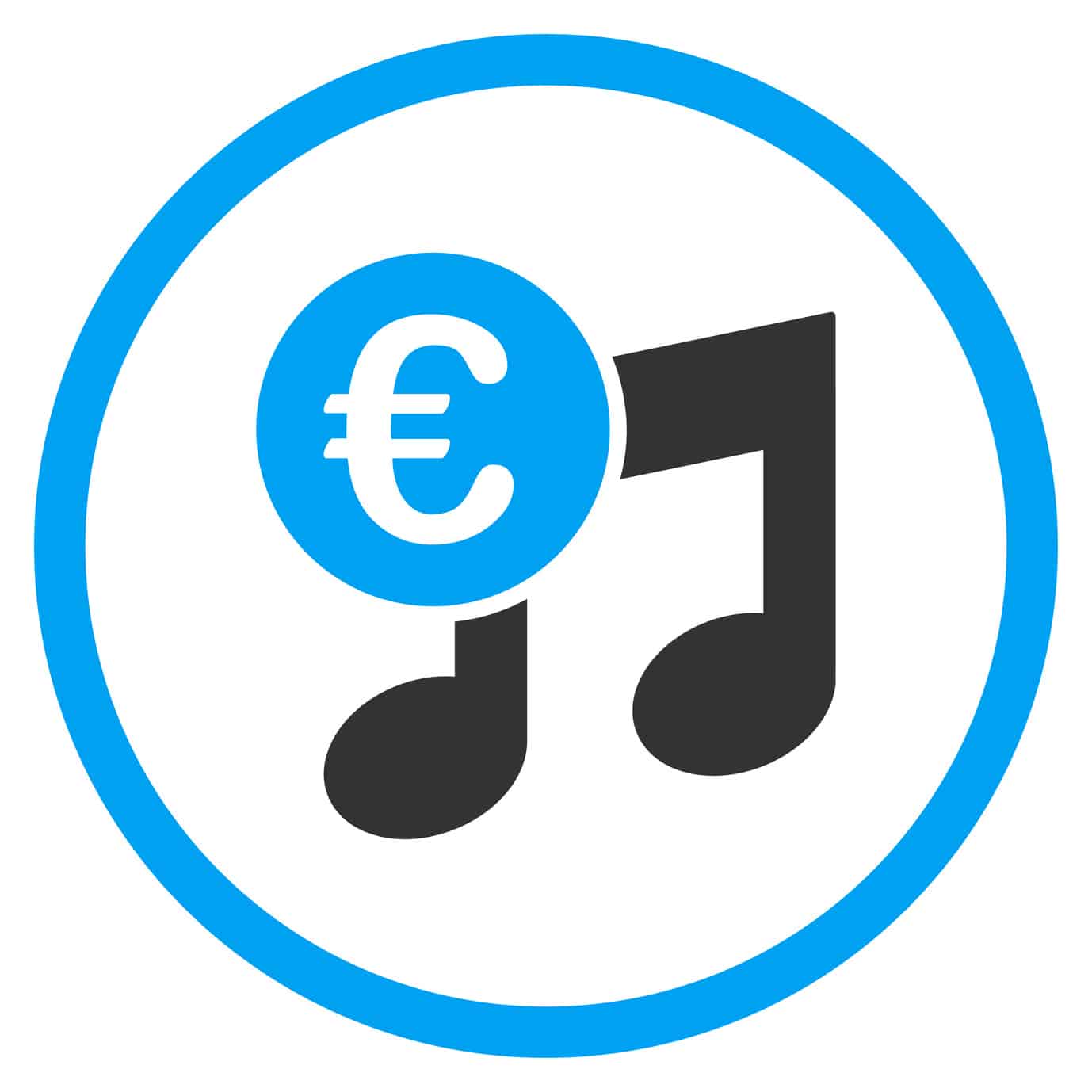 Euro Music Notes Rounded Icon